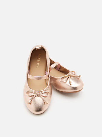 PAZZION, Mini Avery Bow Mary Janes, Champagne